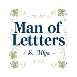 A beautifully decorated fullscreen poetry book cover featuring a pure white background