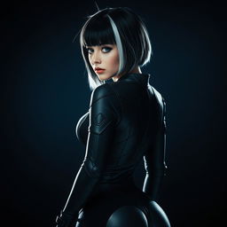 A captivating portrayal of Anna, a mixed female leader of the interdimensional dominion called the Cosmonauts