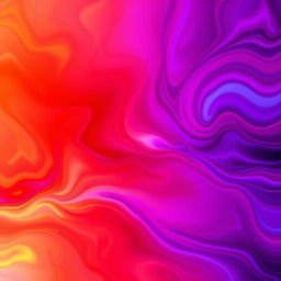 A vibrant and colorful abstract artwork featuring a blend of red transitioning smoothly into purple hues