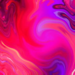 A vibrant and colorful abstract artwork featuring a blend of red transitioning smoothly into purple hues