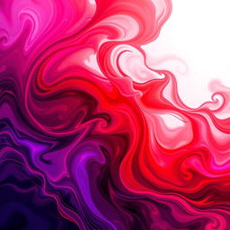 A vibrant and colorful abstract artwork featuring a blend of red transitioning smoothly into purple hues