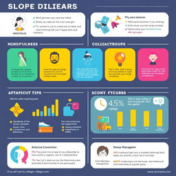An infographic designed for college students detailing a self-care plan