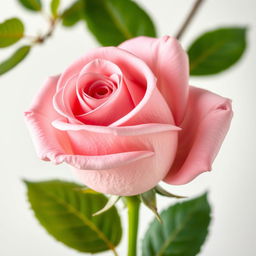 A beautiful pink rose with mauve undertones