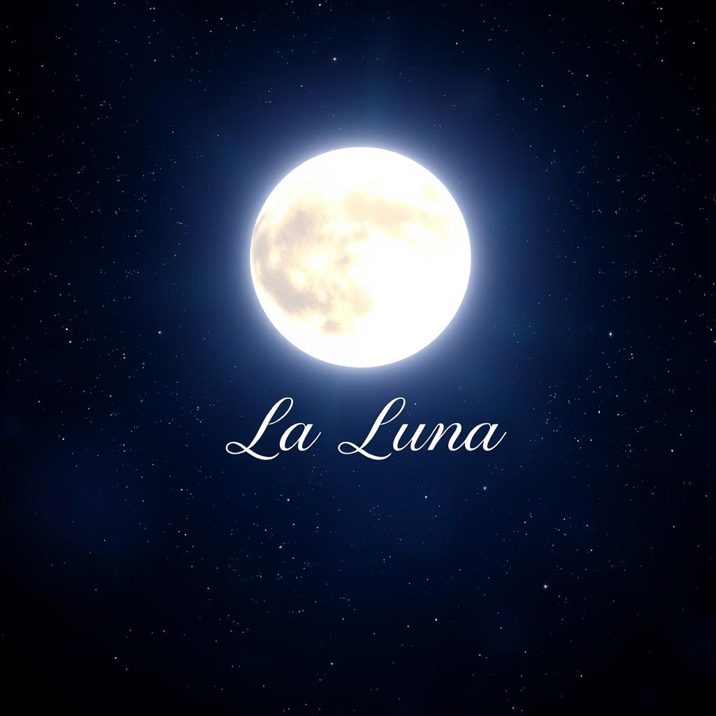 A stunning, bright moon illuminating a starry night sky, filling the scene with ethereal glow