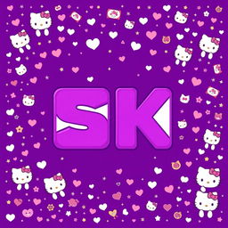 A vibrant and detailed image featuring the letters 'SK' prominently in the center