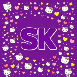 A vibrant and detailed image featuring the letters 'SK' prominently in the center