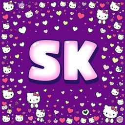 A vibrant and detailed image featuring the letters 'SK' prominently in the center