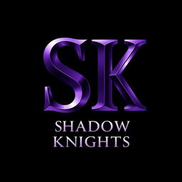 A striking, visually captivating logo featuring the letters 'SK', designed in a rich dark purple color