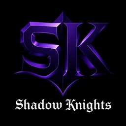 A striking, visually captivating logo featuring the letters 'SK', designed in a rich dark purple color