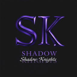 A striking, visually captivating logo featuring the letters 'SK', designed in a rich dark purple color