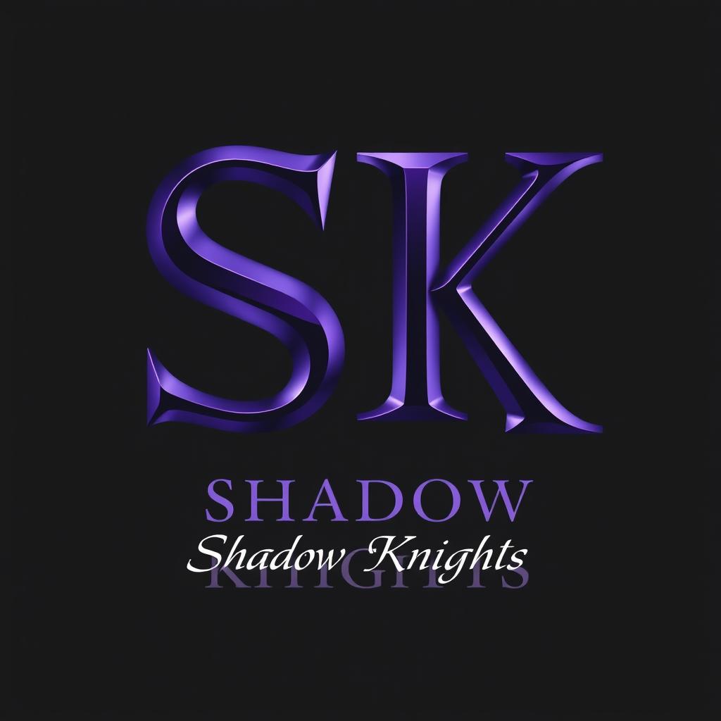 A striking, visually captivating logo featuring the letters 'SK', designed in a rich dark purple color