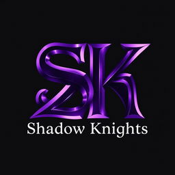 A striking, visually captivating logo featuring the letters 'SK', designed in a rich dark purple color