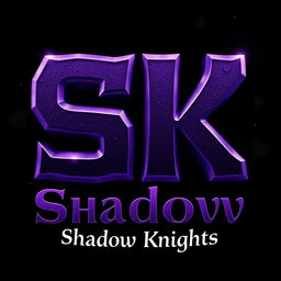 A striking logo design featuring the letters 'SK' in a prominent, bold style with intricate shading and realistic lighting effects