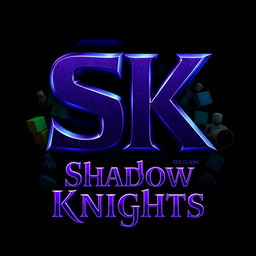 A striking logo design featuring the letters 'SK' in a prominent, bold style with intricate shading and realistic lighting effects