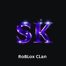 A visually captivating slogan designed for a Roblox clan featuring the letters 'SK'