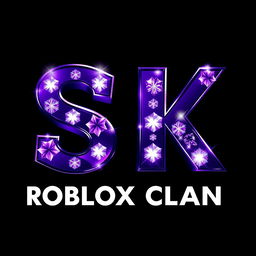 A visually captivating slogan designed for a Roblox clan featuring the letters 'SK'