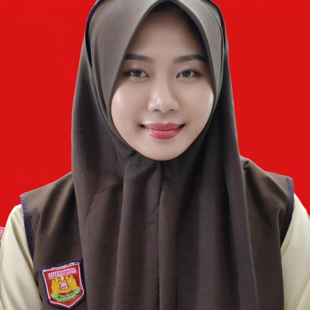 Tolong buat foto ini memakai topi pramuka perempuan dan memakai kacu