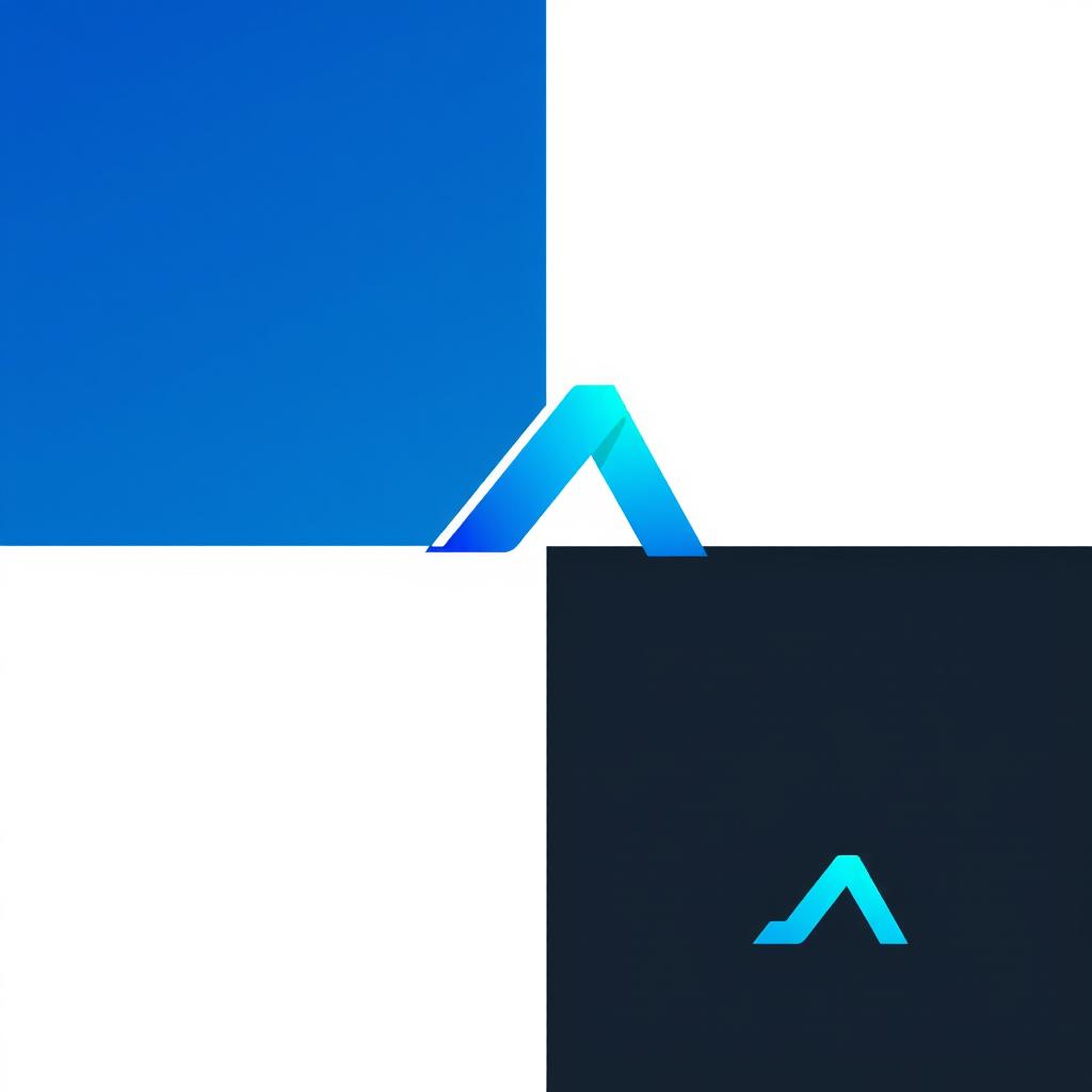 A modern and sleek logo design featuring a stylized letter 'A' integrated with an abstract shape representing innovation and technology