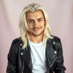 A portrait of Liam Payne featuring long, flowing white hair