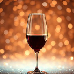 A captivating and elegant background featuring a beautifully shaped wine glass standing prominently in the foreground