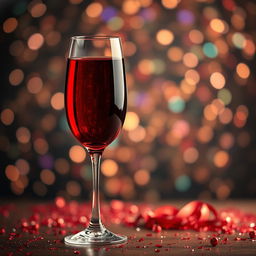 A captivating and elegant background featuring a beautifully shaped wine glass standing prominently in the foreground