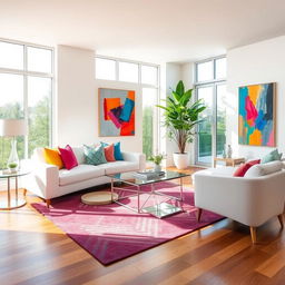 Recreate a detailed, modern design featuring an elegant living room