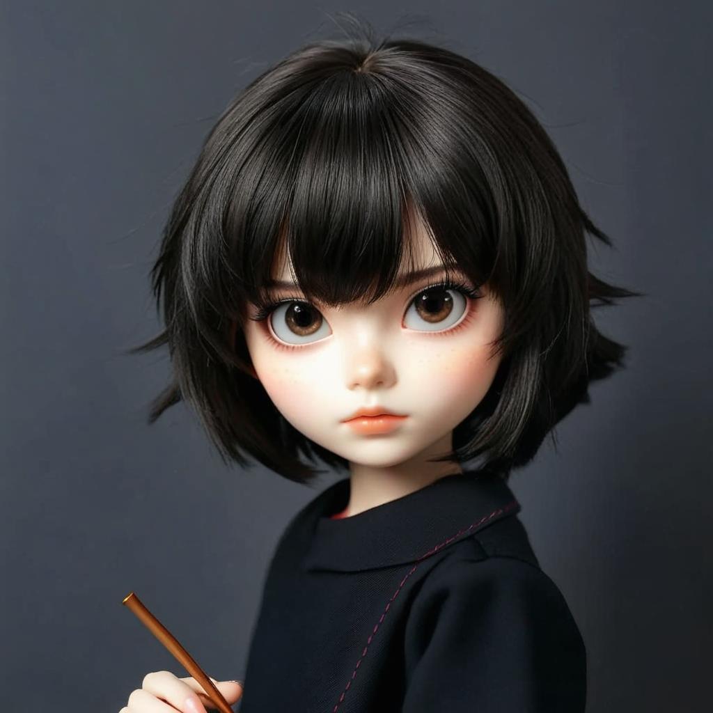 make the hair shorter, keeping the bangs