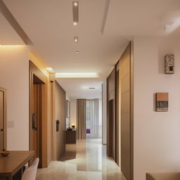 2 BHK apartment with a modern living room, open kitchen, two comfortable bedrooms, and well-equipped bathrooms