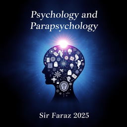 A captivating book cover featuring a blend of symbols related to psychology and parapsychology