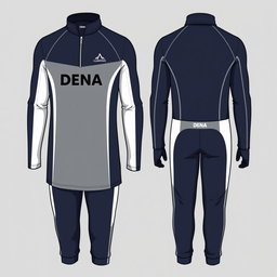 A stylish half zip dress designed specifically for a men's swim team called DENA