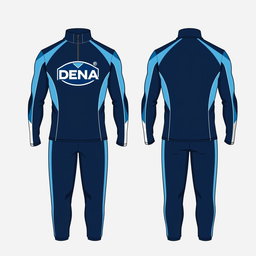 A stylish half zip dress designed for the men’s swim team named DENA