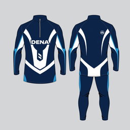 A stylish half zip dress designed for the men’s swim team named DENA