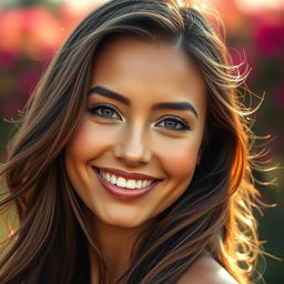 A stunning portrait of a beautiful person with flawless skin and vibrant features