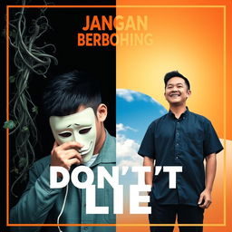 A visual representation of the theme 'Jangan Berbohong' (Don't Lie), capturing the essence of honesty and transparency