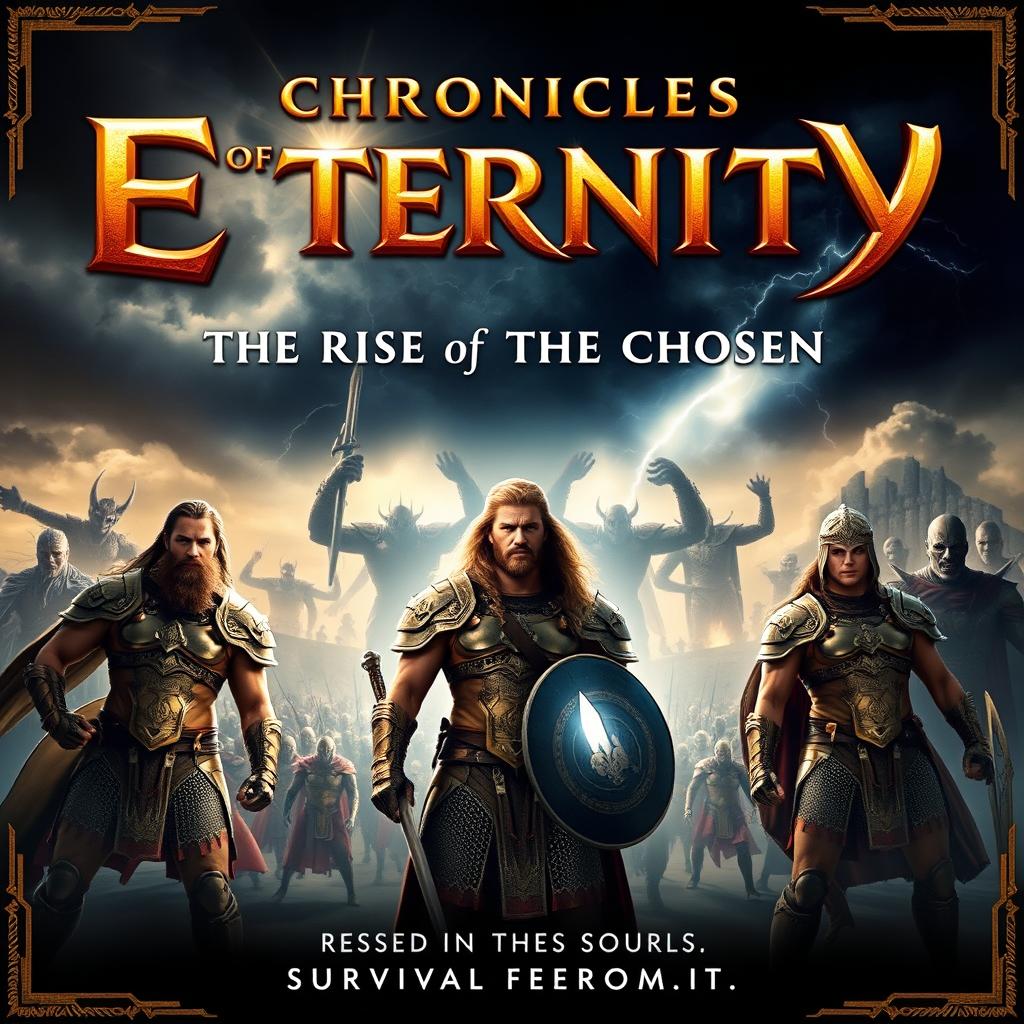 A film poster for 'Chronicles of Eternity: The Rise of the Chosen'