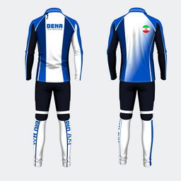 A modern half zip dress designed for men, featuring long pants