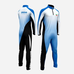 A modern half zip dress designed for men, featuring long pants