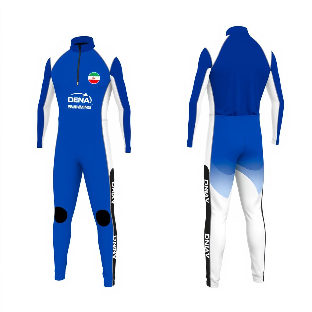 A modern half zip dress designed for men, featuring long pants