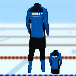 A contemporary half zip dress designed for men, featuring long pants