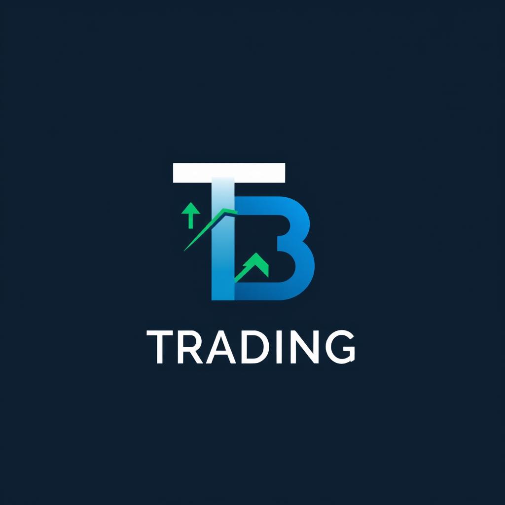A logo design featuring the letters 'T' and 'B' intricately intertwined, symbolizing trading