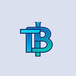 A logo design featuring the letters 'T' and 'B' intricately intertwined, symbolizing trading