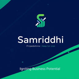 A professional poster design for the club named 'Samriddhi', created by a group of MBA students