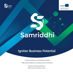 A professional poster design for the club named 'Samriddhi', created by a group of MBA students