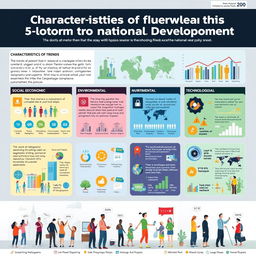 A visually engaging poster highlighting the characteristics of trends and their significance to national development