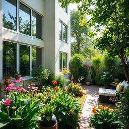 A cozy, modern flat with a beautiful garden