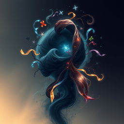 A creative depiction of cancer, represented as an abstract concept