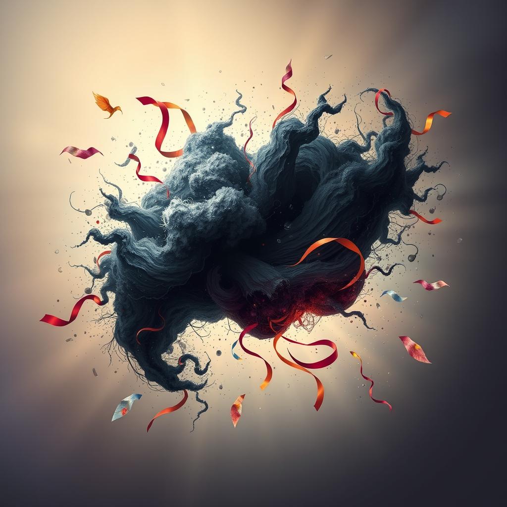 A creative depiction of cancer, represented as an abstract concept