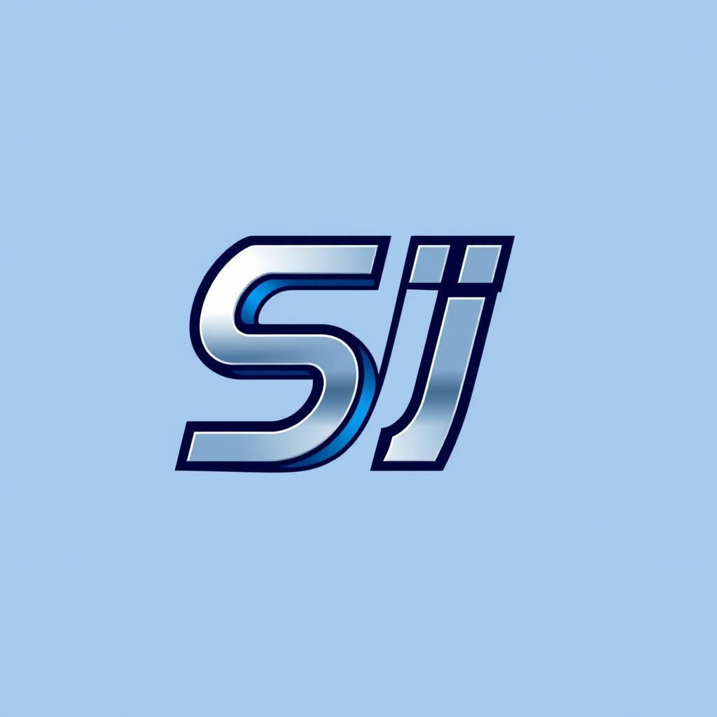 Design a creative logo that combines the letters 'S' and 'J' with the shape and style of the number '51'