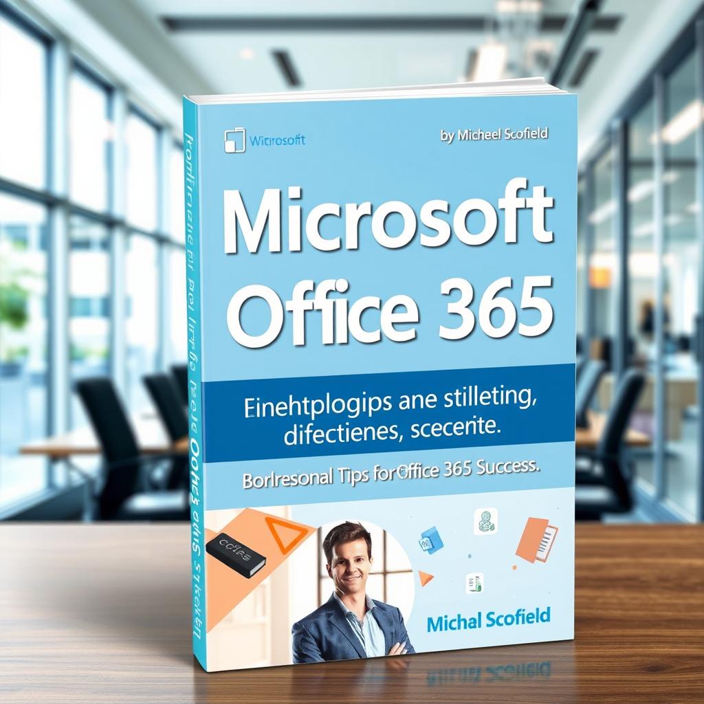 A visually engaging book cover for 'Microsoft Office 365 by Michael Scofield: Essential Tips for Office 365 Success'