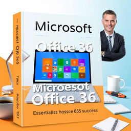 A dynamic and visually engaging book cover design for 'Microsoft Office 365 by Michael Scofield, Essential Tips for Office 365 Success'